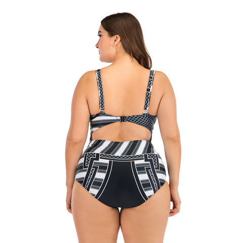 One-piece Plus Fertilizer Plus Fat Woman Swimsuit Big Cup